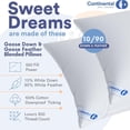 thumbnail image 4 of Goose Down and Goose Feather Pillow with 100% Cotton Shell King Size Pillows 2 Pack, 4 of 10