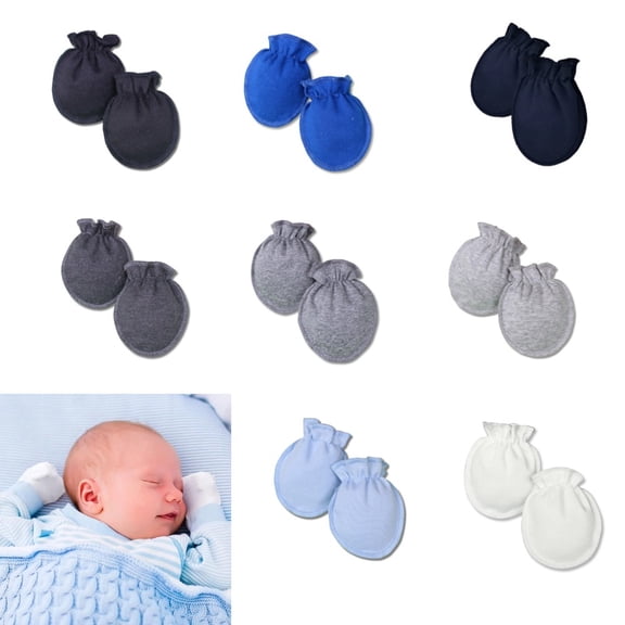 16 Pcs Baby Mittens for Newborn Baby Boys Girls Infant Toddler Mittens No Scratch Gloves for Babies 0-6 Months