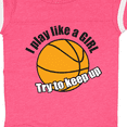 thumbnail image 4 of Inktastic I play like a GIRL... Try to keep up Girls Baby Bodysuit, 4 of 5