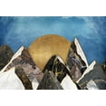 thumbnail image 2 of Abstract Wallpaper Wall Mural - Geometric Mountain Sunset, 2 of 5