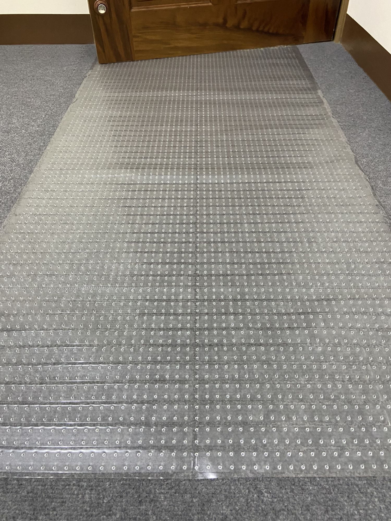 Ottomanson Floor Protector Waterproof Non-Slip Rubberback 2x25 Indoor Protector Runner Rug, 2'2" x 25', Clear