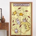 thumbnail image 1 of Cortina de puerta con pompones para puerta, cortina opaca con estampado de patrón, cortina divisoria para habitación, tapiz para decoración del hogar, 34" de ancho x 56" de largo, 1 of 7