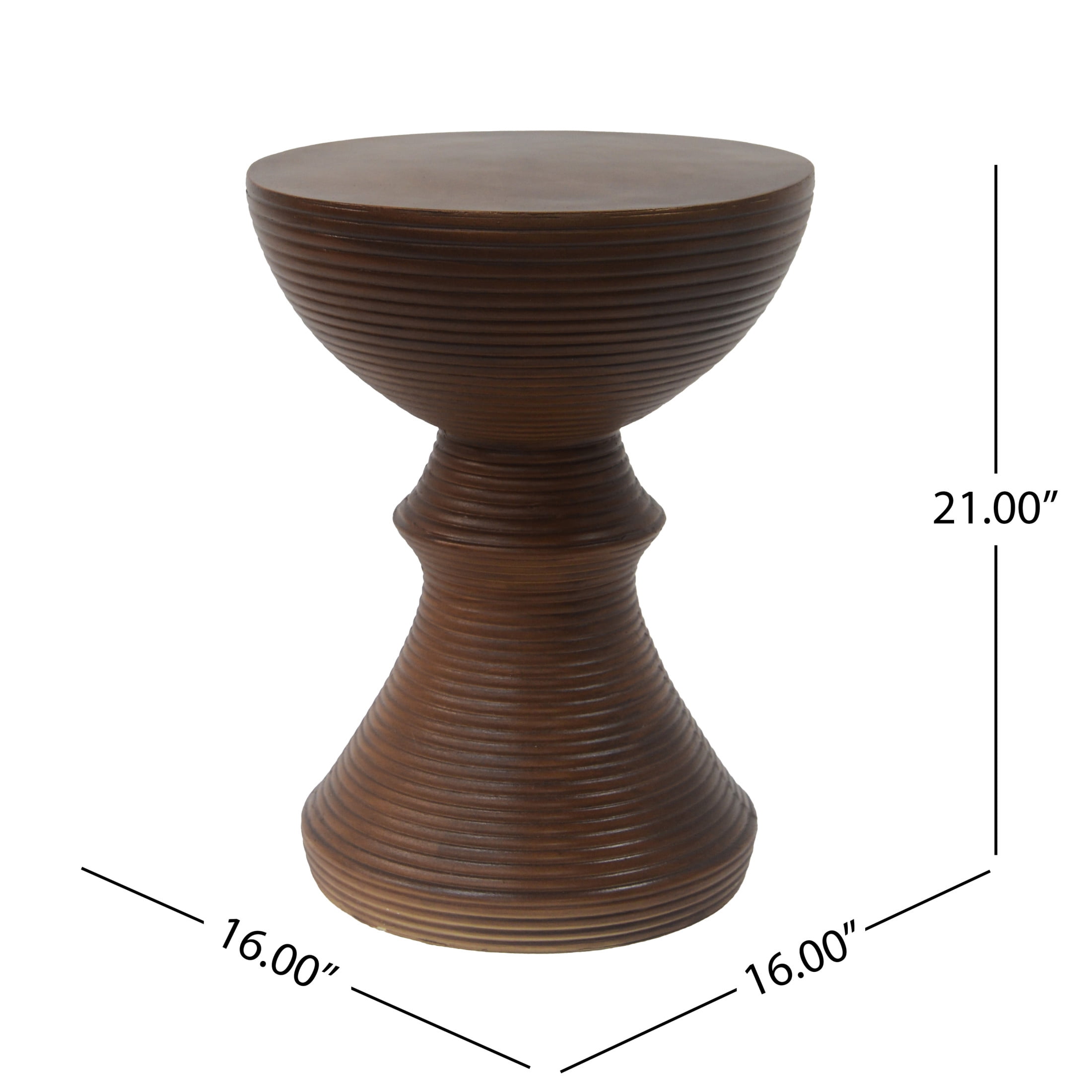Outdoor MGO END TABLE,  Brown