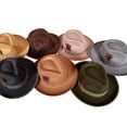 thumbnail image 2 of LZLER Classic Fedora Hats for Men Women Panama Felt Hat Festivals Fedora Hat with Feather, 2 of 2