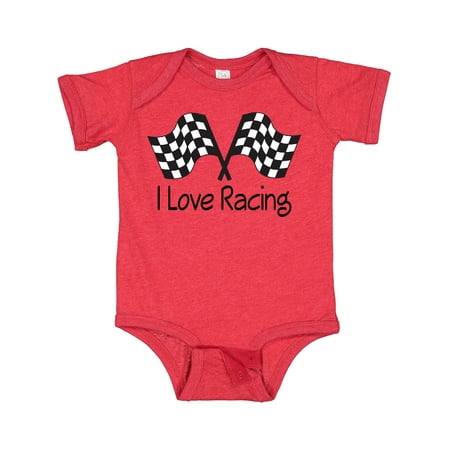 

Inktastic I Love Racing Gift Baby Boy or Baby Girl Bodysuit