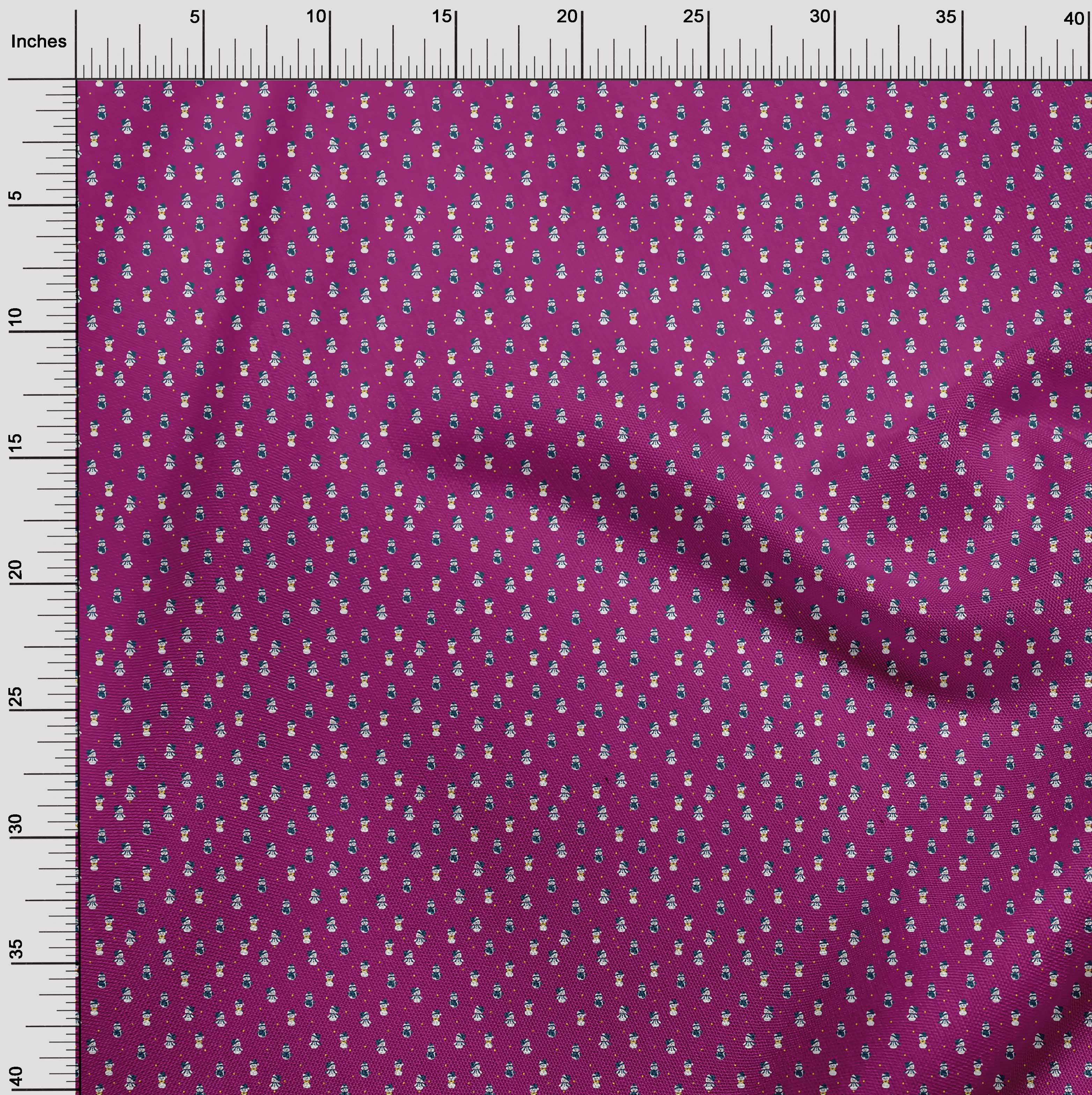 oneOone Cotton Poplin Purple Fabric Christmas Dress Material Fabric Print Fabric By The Yard 42 Inch Wide