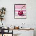 thumbnail image 3 of Stupell Industries Contemporary Cherry on Pink Stripes Gray Floating Frame Canvas Art, 17 x 21, by The Prints Vibe, 3 of 8