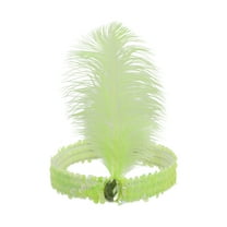 Unique Bargains 1 Pc Feathers Faux Diamond Headbands for Women Light Green