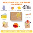 thumbnail image 2 of Kit de juego Adena Montessori de 0 a 6 meses con 9 juguetes para bebés, 2 of 9