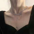 thumbnail image 1 of Elegante Collar De Mariposa Retro Moda Simple Plata Oro Cadena Para Mujeres Accesorios De Joyería Gao Jiahui unisex, 1 of 2