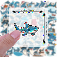 thumbnail image 3 of Cute Shark Stickers Adventure Stickers Funny Cartoon Stickers for Laptops Suitcases Notebooks, 3 of 9