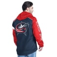 thumbnail image 2 of Men's G-III Sports by Carl Banks Navy/Red Columbus Blue Jackets Lateral Half-Zip Hoodie Jacket, 2 of 2