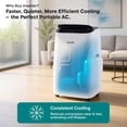 thumbnail image 6 of SereneLife 14000 BTU Inverter Portable Air Conditioner with Wi-Fi – Dual Hose AC Unit with Dehumidifier, Fan Modes, Window Kit & Smart Control (White), 6 of 8