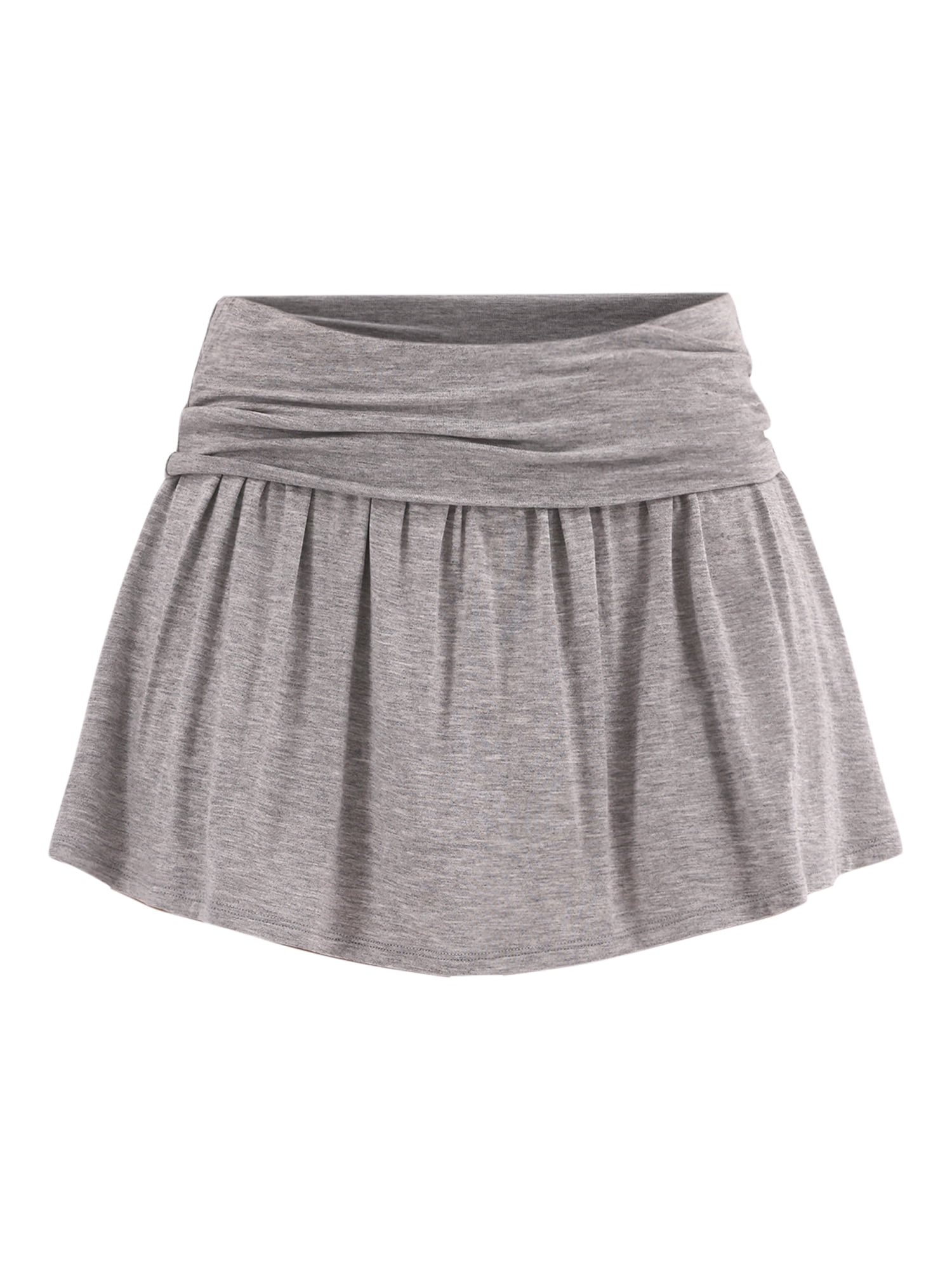 No Boundaries Foldover Knit Mini Skirt, Women's - Walmart.com