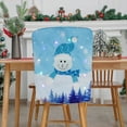 thumbnail image 5 of Nkmbld Christmas Chair Covers for Living Room, LED Christmas Chair Covers Up Chair Back Cap Cover Dining Chair Back Cover Decor, Blue, 5 of 8