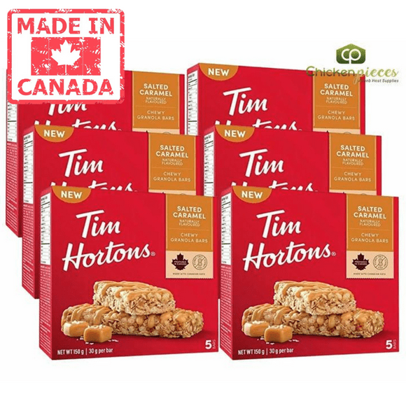 Tim Hortons Granola Bar Salted Caramel, 5 Bars 150g/5.29 oz (6/Case)