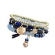 thumbnail image 5 of Juego de 4 pulseras Yuyangstore con abalorios elásticos y de borlas a la moda bohemia, azul, 5 of 7