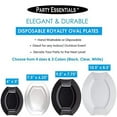 thumbnail image 5 of Party Essentials 20 Count Hard Plastic 10.5" Royalty Dinnerware Oval Dinner Plates, Clear, 5 of 5