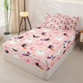 thumbnail image 2 of Manfei Cartoon Halloween Zipper Full Size Comforter Sets with Fitted Sheet and 2 Pillowcases,Minimalist Bat Zipper Bedding Set,Halloween Reversible,4-Piece, 2 of 7