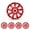 White Lacquer & Red Lacquer(5084-WR), variant on (4 Pack)17 Inch Universal Wheel Rim Cover Hubcaps Snap On Car Truck Fit R17 Tire-BLACK LACQUER