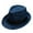 Blue, variant on Men And Women Jazz Hat Solid British Sun Travel Headwear Classic Fedora Outdoor Summer Accessory Red One Size