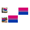 2PC cc2, variant on Bi Pride Flag Set LGBTQ Bisexual Banner 3x5 FT for Pride Month Parade Outdoor UV Fade Resistant Polyester with Grommets (1PC)