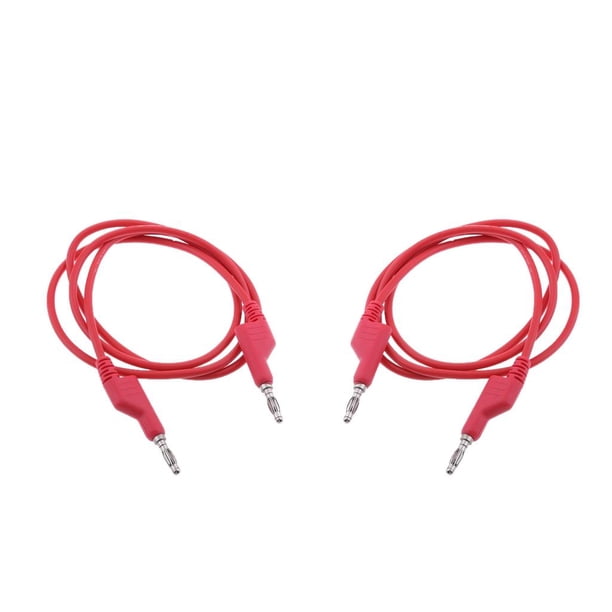 2x 1 Pedazo Cables de Enchufe de Plátano de 4mm para Banana Plug Cable
