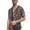 Khaki, variant on INCERUN Men's Sexy Fancy Leopard Print Short Sleeve Button Down Lapel Shirt Top