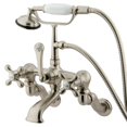 thumbnail image 1 of Kingston Brass Vintage Réglable 3-3/8 Pouces - 10 Pouces Support Mural Central pour Baignoire à Pattes avec Douche à Main, 1 of 2