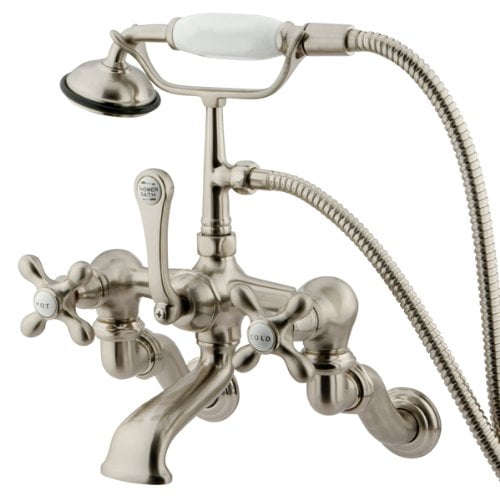 Kingston Brass Vintage Réglable 3-3/8 Pouces - 10 Pouces Support Mural Central pour Baignoire à Pattes avec Douche à Main
