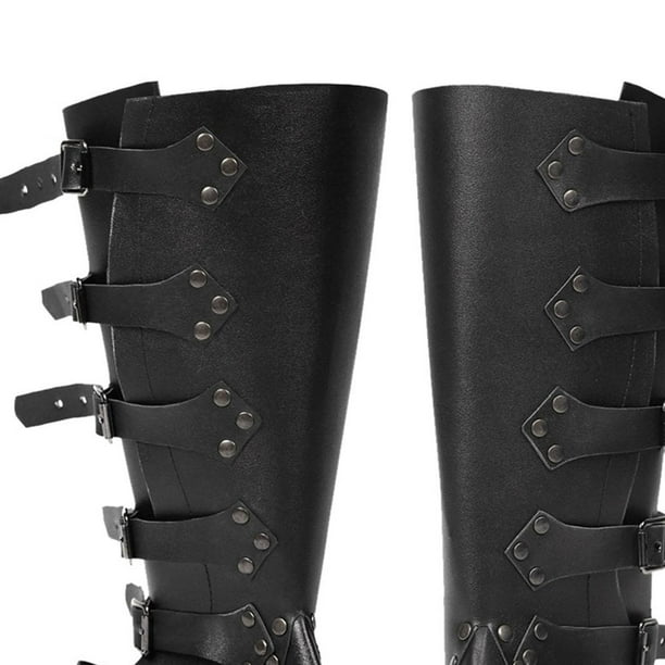 Lace up shop buckle boots