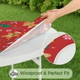 thumbnail image 5 of Red Christmas Gingerbread Man Pattern Round Fitted Tablecloth with Elastic Edge,Dining Table Cover Waterproof,Outdoor Round Tablecloth for Camping,Dining,Indoor and Outdoor, 5 of 7