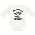thumbnail image 3 of Inktastic Handpicked for Earth by My Sister in Heaven with Angel Wings Boys or Girls Long Sleeve Baby Bodysuit, 3 of 5