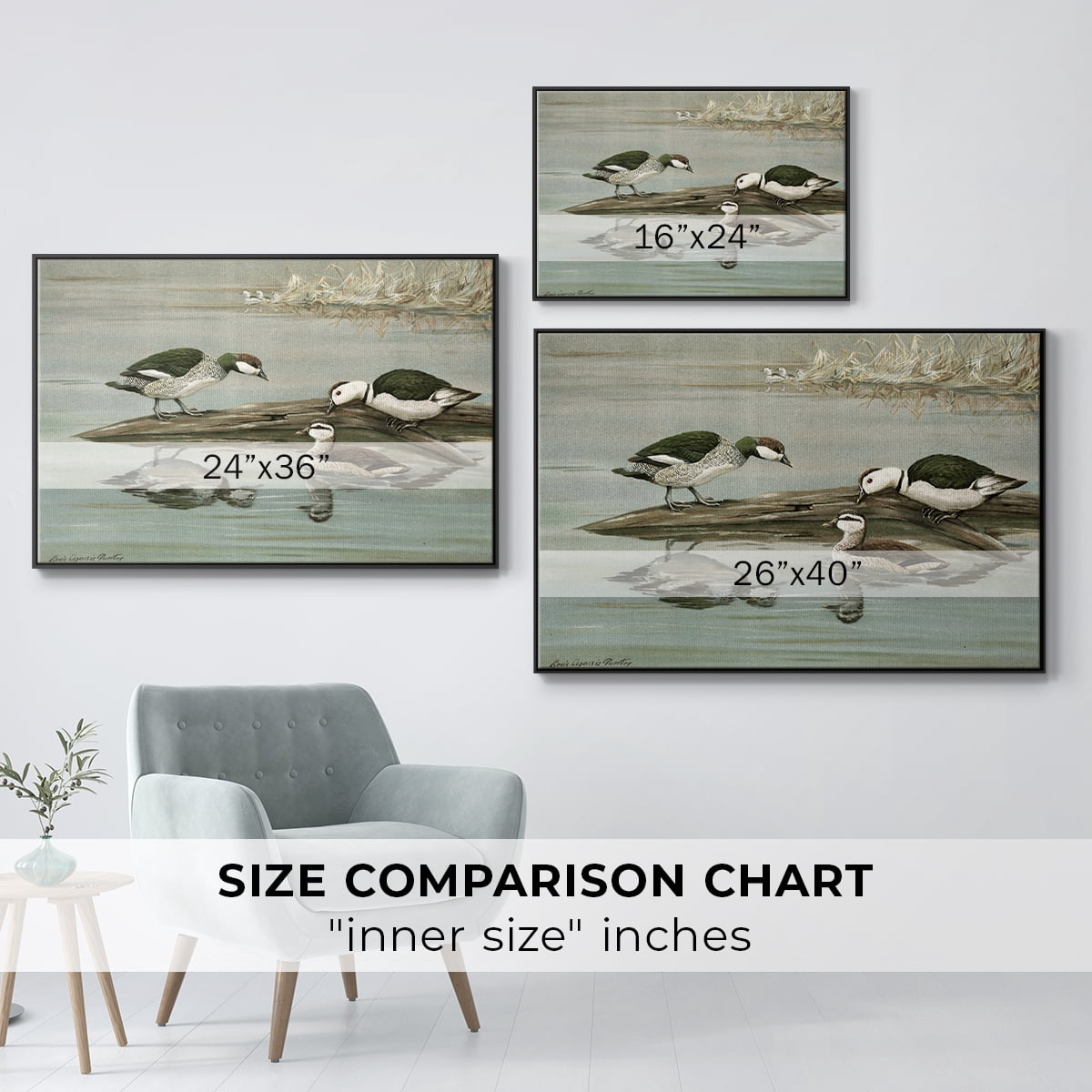 Vintage Animal Print-XIX By Wexford Home Framed in Black Wood Gallery Wrapped Canvas 27 in. x 41 in.
