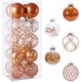 thumbnail image 1 of Juego de adornos de bolas de Navidad BSTDECOR, 20 quilates, transparentes, 8 cm, irrompibles, 1 of 5