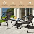 thumbnail image 6 of Gymax 10PCS Patio Rattan Dining Chair Outdoor Stackable Armchair Yard Garden Brown, 6 of 10