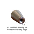 thumbnail image 3 of Tapered Cone Modern Lamp Finial Polished Nickel, 1.25"h, 3 of 4