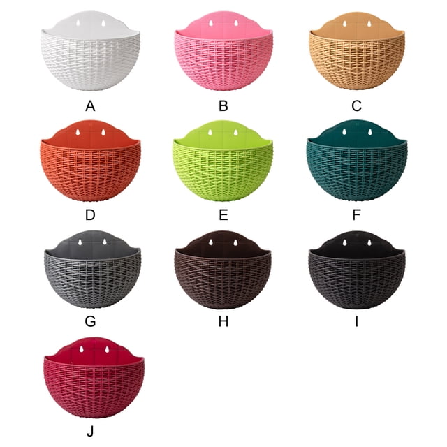maskred Stylish And Durable Wall Plastic Pot For Easy Installation Easy To Install ABS Plastic Flowerpot Flower Pot Drainage Pink 2Set