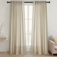 thumbnail image 7 of Topfinel Linen Curtains 96 Inch Long for Living Room,Back Tab Light Filtering Drape with Hooks,Semi Sheer Lightweight Curtains for Bedroom,Set of 2, 7 of 7