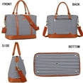 thumbnail image 3 of BAOSHA HB-28 Sac de Voyage en Toile pour Femmes Sac de Week-End Sac de Nuit (Bleu), 3 of 4