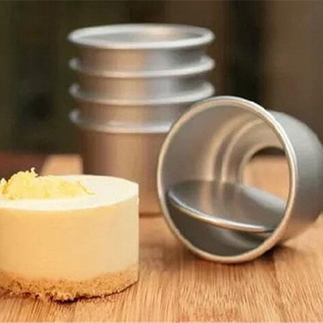 5Pcs 2.5 inch Mini Cake Pan Removable Bottom Pudding Mold DIY Baking Tools