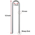 AAGUT 6PCS 12" Trampoline Stakes U Shaped Rebar Ground Anchors Heavy