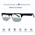 thumbnail image 6 of Multifunctional AI smart glasses with 160-language real-time translation and ChatGPT. Features HD calls and HiFi audio., 6 of 28