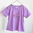 thumbnail image 5 of Gubotare Girls Clothes Summer Girls' Summer Tops Fashionable Short Sleeve T Shirt Casual Daily Shirt for Kids (Purple,Size 4-5 Years), 5 of 5