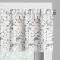 thumbnail image 5 of Ambesonne Geometric Valance & Curtain, Square Composition, 55"x30", Pale Orange Dark Blue, 5 of 6