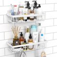 thumbnail image 1 of Estante organizador de ducha autoadhesivo negro estante de baño organizador interior de pared decoración de almacenamiento accesorios para caravana, 1 of 6