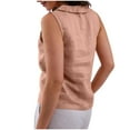 thumbnail image 4 of Wenyuyu Women’s Sleeveless Shirts Button Down Casual Turn Down Collar Solid Color Tank Tops Summer Office Work Blouses, 4 of 8
