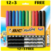 BIC Marking? Permanent Marker, Assorted, 12+3 Pack