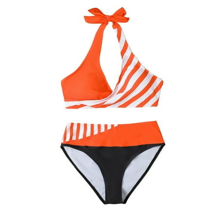 Divhosrg High Waisted Bathing Suit for Women  Bikini Sets for Women Cheeky  Bathing Suit Cover Up for Women  Womens Swimwear Bottoms  Saffron Swimsuits for Women 2024 M