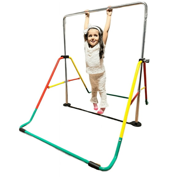 Foldable Kip Bar Horizontal Monkey Bar Tower for Gymnastics with 120 LBS Capacity - Ideal for Home Fitness
